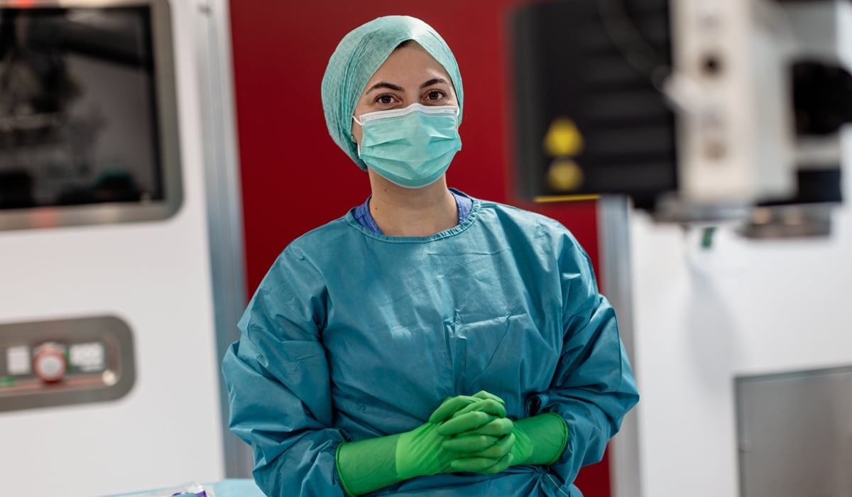 Sjukvårdspersonal på Sankt Eriks ögonsjukhus.